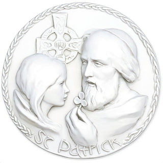 Saint Patrick Wall Plaque - 10-inch — Flat White finish