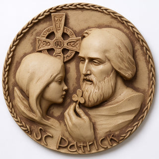 Saint Patrick Wall Plaque - 10-inch — Gothic Stone finish