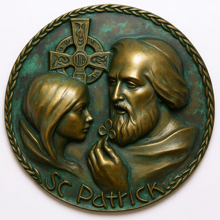 Saint Patrick Wall Plaque - 10-inch — Green Bronze finish