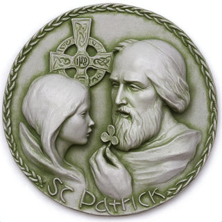 Saint Patrick Wall Plaque - 10-inch — Mossy Green finish