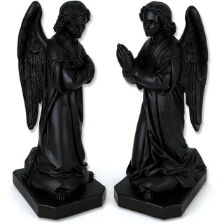 Shrine Angel Set Statue - 39-inch — Flat Black finish