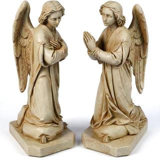 Shrine Angel Set Statue - 39-inch — Museum Terracotta finish