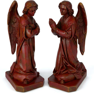 Shrine Angel Set Statue - 39-inch — Rust finish