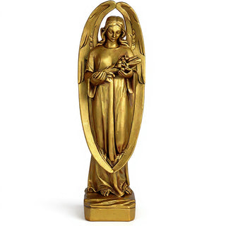 Angel of Mourning Statue - 34-inch — Antique Gold finish