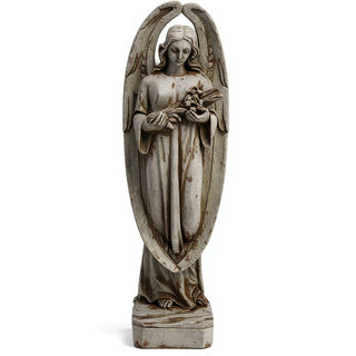 Angel of Mourning Statue - 34-inch — Antique Stone finish