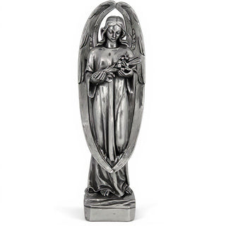 Angel of Mourning Statue - 34-inch — Antique Silver finish