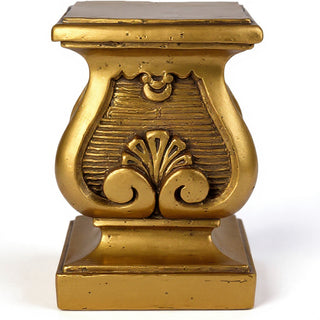 Barga Pedestal - 15.5-inch — Antique Gold finish