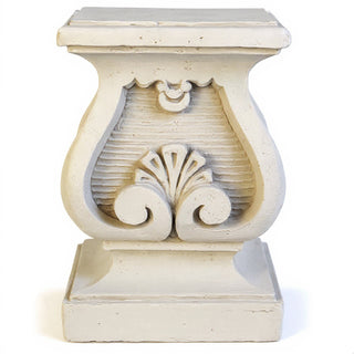 Barga Pedestal - 15.5-inch — Antique White finish