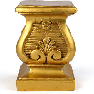 Barga Pedestal - 15.5-inch — Deep Gold finish