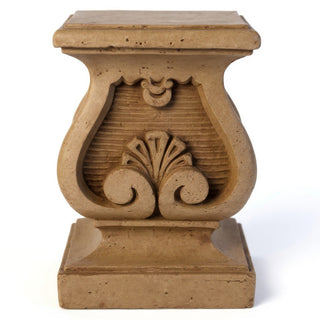 Barga Pedestal - 15.5-inch — Gothic Stone finish