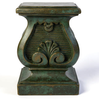 Barga Pedestal - 15.5-inch — Green Bronze finish