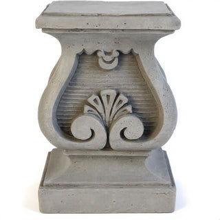 Barga Pedestal - 15.5-inch — Limestone finish