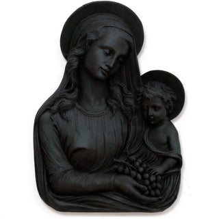 Madonna Eucharist Wall Plaque - 18-inch — Dusted Black finish