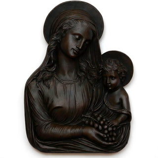 Madonna Eucharist Wall Plaque - 18-inch — Iron finish
