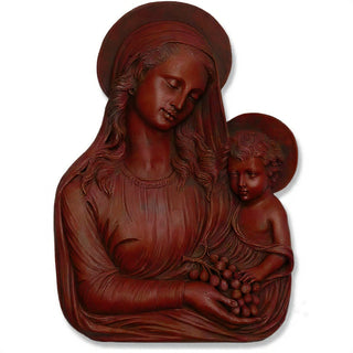 Madonna Eucharist Wall Plaque - 18-inch — Rust finish