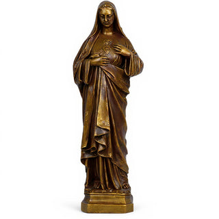 Immaculate Heart of Mary Statue - 16-inch — Bronze finish