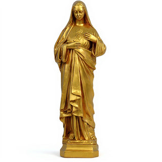 Immaculate Heart of Mary Statue - 16-inch — Deep Gold finish