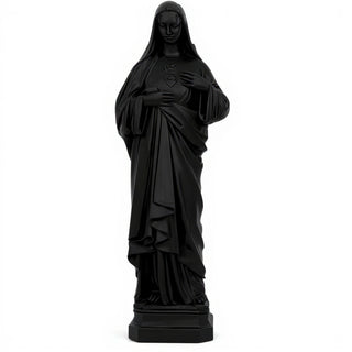 Immaculate Heart of Mary Statue - 16-inch — Flat Black finish