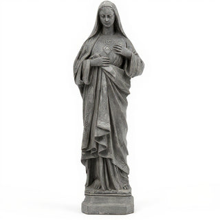 Immaculate Heart of Mary Statue - 16-inch — Old Stone finish