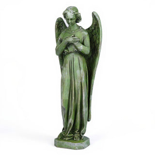 Angel with Crossed Arms - 25-inch — Mossy Green finish