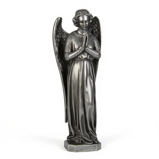 Cari Praying Angel Statue - 25-inch — Aged Silver finish