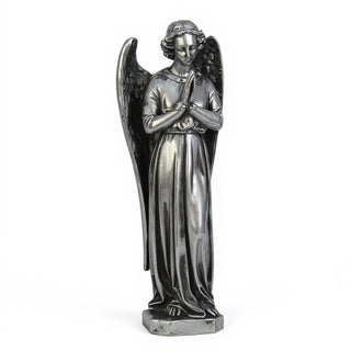 Cari Praying Angel Statue - 25-inch — Antique Silver finish