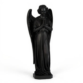 Cari Praying Angel Statue - 25-inch — Dusted Black finish