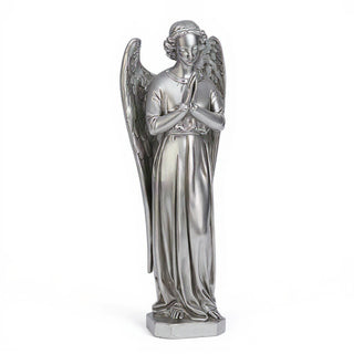 Cari Praying Angel Statue - 25-inch — Silver finish