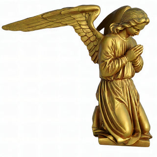 Altar Angel with Extended Wings Statue — Antique Gold finish