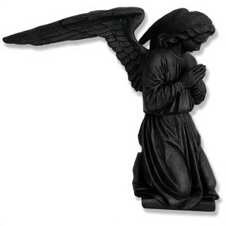 Altar Angel with Extended Wings Statue — Dusted Black finish