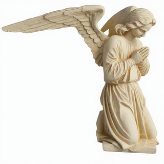 Altar Angel with Extended Wings Statue — Dusted Sand finish