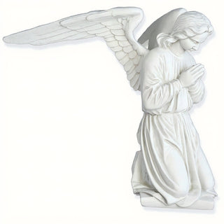 Altar Angel with Extended Wings Statue — Flat White finish