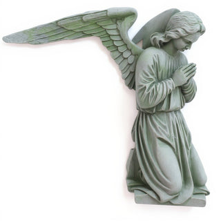 Altar Angel with Extended Wings Statue — Mossy Green finish