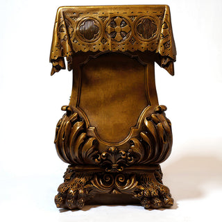 Draped Pedestal with Claw Leg - 31-inch — Bronze finish