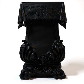 Draped Pedestal with Claw Leg - 31-inch — Flat Black finish