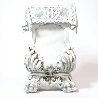 Draped Pedestal with Claw Leg - 31-inch — Flat White finish