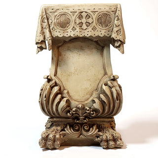 Draped Pedestal with Claw Leg - 31-inch — Gothic Stone finish