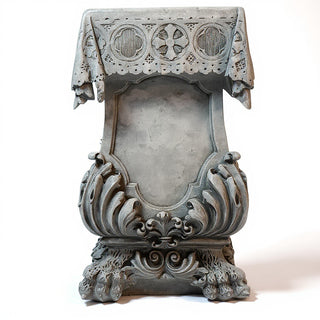 Draped Pedestal with Claw Leg - 31-inch — Old Stone finish