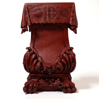 Draped Pedestal with Claw Leg - 31-inch — Rust finish