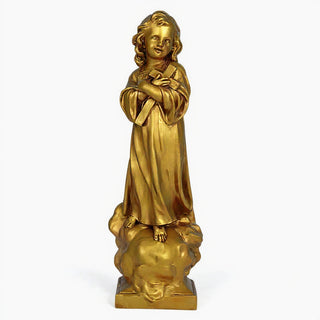 Christ Child with Cross Statue - 21-inch — Antique Gold finish