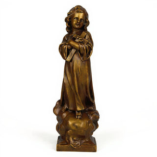 Christ Child with Cross Statue - 21-inch — Bronze finish