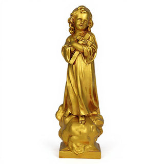 Christ Child with Cross Statue - 21-inch — Deep Gold finish