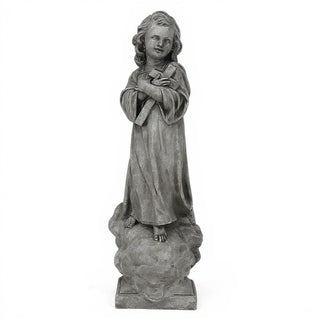 Christ Child with Cross Statue - 21-inch — Old Stone finish