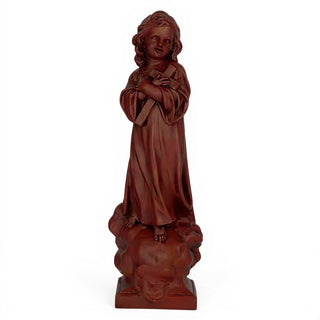 Christ Child with Cross Statue - 21-inch — Rust finish