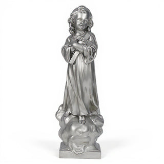 Christ Child with Cross Statue - 21-inch — Silver finish