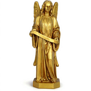 Banner Angel, Right Statue - 48-inch — Deep Gold finish