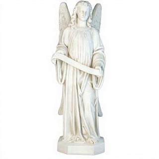 Banner Angel, Right Statue - 48-inch — Flat White finish
