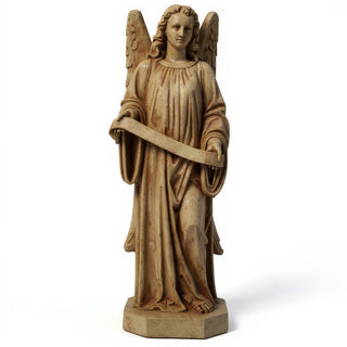 Banner Angel, Right Statue - 48-inch — Gothic Stone finish
