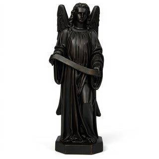 Banner Angel, Right Statue - 48-inch — Iron finish