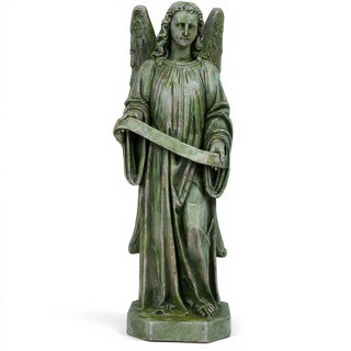 Banner Angel, Right Statue - 48-inch — Mossy Green finish